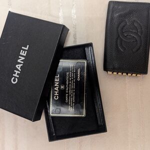 Chanel Black Leather Key Holder